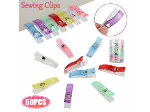 60x Magic Clips Plastic for Fabric Quilting Craft Sewing Knitting Crochet w/ Box