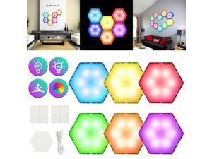 6Pc Quantum Lamp RGB LED Hexagonal Night Light Modular Touch Sensitive Lighting 6Pc Quantum Lamp RGB LED Hexagonal Night Light Modular Touch Sensitive Lighting