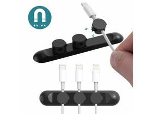 3-Solt Magnetic Cable Clip Cord Organizer USB Charger Lead Line Holder Fixer