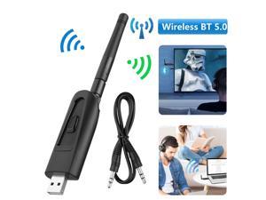Wireless Bluetooth 5.0 Transmitter Stereo Aux Music Low Adapter for PC TV Switch