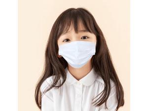 500PCS Kids mask Disposable Face Mask 3 Layers Anti Dust Infection Bacteria Protective Mask Breathable With Ear Loops for 3 to 12 years old Children (White)