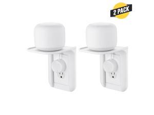 Wasserstein AC Outlet Mount for Google Nest WiFi - Perfect Wall Outlet Shelf for Google Home, Nest Mini & Nest Hub (2-Pack)