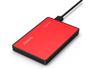 USB 2.5 Enclosure SATA External Drive Enclosure Portable Hard Disk Case Adapter for 7/9.5mm HDD SSD Tool Free Support UASP Max 4TB Compatible with PS4 Xbox Samsung WD Seagate - 2588 Red