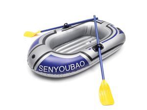 2 Person Inflatable Boat PVC Fishing Boat Kayak Canoe Rowing Air Boat 74x44.89" 2 Person Inflatable Boat PVC Fishing Boat Kayak Canoe Rowing Air Boat 74x44.89"
