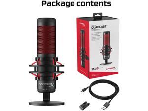 HyperX QuadCast USB Condenser Gaming Microphone for PC, PS4 and Mac - Red