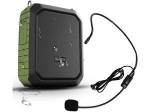 New SHIDU Portable Personal Waterproof Voice Amplifier Wired Headset Microphone Small Bluetooth Pa Speaker 18W 4400mAh Rechargeable Wearable Mic System for Teachers or Outdoors New SHIDU Portable Personal Waterproof Voice Amplifier Wired Headset Microphone Small Bluetooth Pa Speaker 18W 4400mAh Rechargeable Wearable Mic System for Teachers or Outdoors