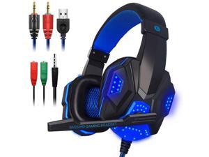 Headphones Switch Computer Professional Bass Gamer For PS4 Switch Xbox Gaming Headset With Mic LED Light PC Phone Headset