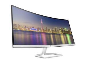 HP 34f 34” Curved Monitor with AMD FreeSync Technology | Ultra-Wide Quad HD Resolution (3440 × 1440p), IPS Display, 2x HDMI, 1x Mini DisplayPort, 4 USB 3.0