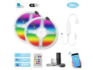 WIFI LED Strip Lights Kit 10m/32.8ft Length RGB Smart Light Strip Ewelink APP Remote Control Dimmable Changing