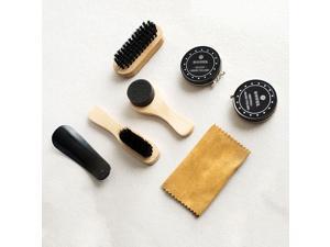 8PCS Shoe Shine Care Kit Black & Transparent Polish Brush Set 8PCS Shoe Shine Care Kit Black & Transparent Polish Brush Set