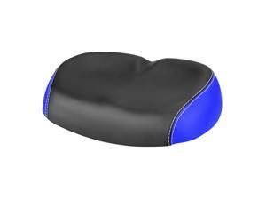 Big Ass Bike Cycling Noseless Saddle Wide Large Soft PU Pad Seat (Black & Blue) Big Ass Bike Cycling Noseless Saddle Wide Large Soft PU Pad Seat (Black & Blue)
