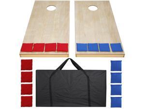 4 x 2FT Fun for Family Backyard Wooden Bean Bag Toss Game Set With Carry Bag 4 x 2FT Fun for Family Backyard Wooden Bean Bag Toss Game Set With Carry Bag