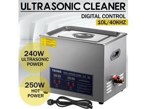 Industry Heated Digital 10L Stainless Steel Ultrasonic Cleaner Heater w/Timer Industry Heated Digital 10L Stainless Steel Ultrasonic Cleaner Heater w/Timer