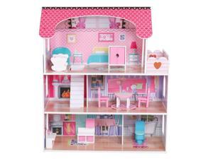 Kids Dream House Play Dollhouse Furniture Girls Playhouse Townhouse Fun Play