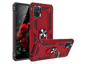 For Galaxy A51 5G Ring Case Magnetic Support Metal Stand +Tempered Glass For Galaxy A51 5G Ring Case Magnetic Support Metal Stand +Tempered Glass