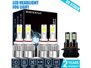 For  Silverado 1500 2500 HD 2003-2005 2006 LED Headlights Fog Lights Bulbs