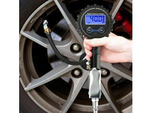 Digital Tire 250 PSI Iator with Pressure Gauge Air Chuck for Truck/Car/Bike
