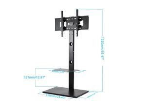 Strong 32-65" Swivel Tilt Floor TV Stand Mount Holder w/ DVD Shelf Cable Manage