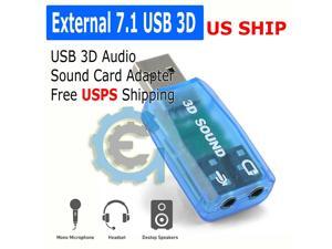 External USB 2.0 to 3D Virtual Audio Sound Card Adapter Converter 7.1 CH External USB 2.0 to 3D Virtual Audio Sound Card Adapter Converter 7.1 CH