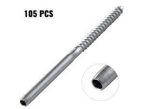105pcs T316 Stainless Steel Lag Screw Stud Hand Swage Cable 1/8" Cable Railing 105pcs T316 Stainless Steel Lag Screw Stud Hand Swage Cable 1/8" Cable Railing