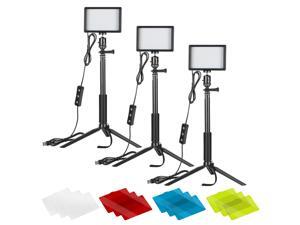 Neewer Video Conference Light Kit, 3-Pack Dimmable 5600K USB LED Video Lights with Tripods, Extension Rods and Color Filters for Zoom Calls, Remote Working, YouTube, Live Streaming Neewer Video Conference Light Kit, 3-Pack Dimmable 5600K USB LED Video Lights with Tripods, Extension Rods and Color Filters for Zoom Calls, Remote Working, YouTube, Live Streaming