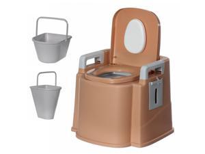 Portable Travel Toilet Compact Potty Bucket Seats Waste Tank Lightweight Outdoor Indoor Toilet for Camping Hiking Campsite-Khaki Portable Travel Toilet Compact Potty Bucket Seats Waste Tank Lightweight Outdoor Indoor Toilet for Camping Hiking Campsite-Khaki