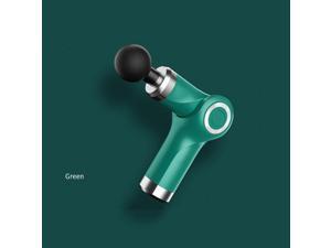 Folding Electric Percussion Massage Guns 4 Gears Deep Tissue Muscle Vibrating Relaxing Massager W/ 4pcs Massage Heads-Green