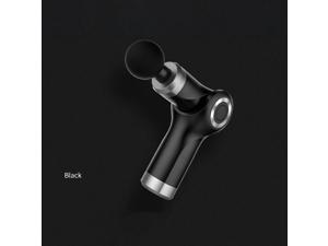 Folding Electric Percussion Massage Guns 4 Gears Deep Tissue Muscle Vibrating Relaxing Massager W/ 4pcs Massage Heads-Black
