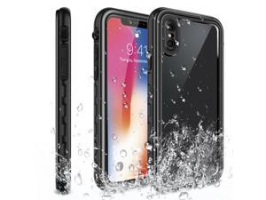 For iPhone XS Max XR XS X Waterproof Protective Clear Case With Screen Protector