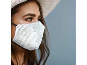 Sequin Design Cute Fashion Washable Face Mask Reusable Breathable Soft Cotton