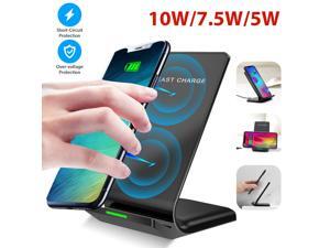 Qi Wireless Fast Charger Charging Stand Pad Dock for S10 S9 iPhone 12 11 Qi Wireless Fast Charger Charging Stand Pad Dock for S10 S9 iPhone 12 11
