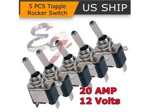 Lot5 DC 12V 20A Blue LED Light Toggle Rocker Switch Control ON/OFF Car Boat ATV Lot5 DC 12V 20A Blue LED Light Toggle Rocker Switch Control ON/OFF Car Boat ATV