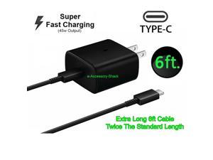 45w USB-C Super Fast Wall Charger+6ft Cable For  Galaxy Note 10+5G+Lite