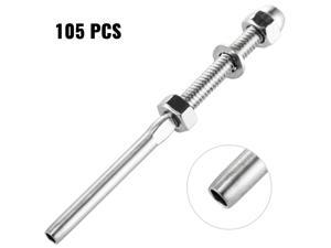 105 pack Cable Railing Swage T316 Stainless Steel Railing 3/16'' Thread Stud End 105 pack Cable Railing Swage T316 Stainless Steel Railing 3/16'' Thread Stud End