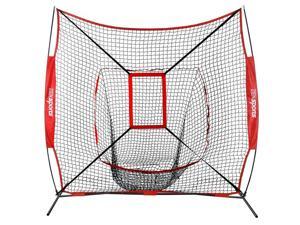 Portable Baseball Softball Practice HittingTraining Net 7x7 w/ Strike Zone Bag Portable Baseball Softball Practice HittingTraining Net 7x7 w/ Strike Zone Bag