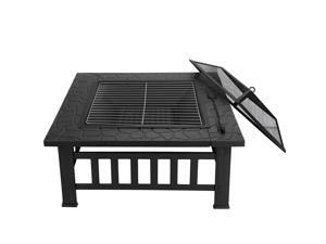 32" Po Garden Backyard Stove Firepit Brazier Square Metal Fire Pit Outdoor 32" Po Garden Backyard Stove Firepit Brazier Square Metal Fire Pit Outdoor