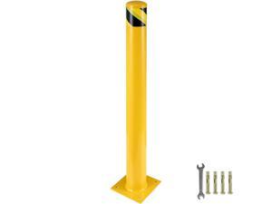 Safety Bollard Steel Bollard Post Steel Barrier 42"H 5.5"D Yellow Signs Pipe