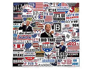 50Pcs Lets Go Brandon Stickers Biden I Did That Stickers Fjb Stickers For Laptop Phone Case Beer Water Bottle Computer Mixed Funny Biden Stickers Set B