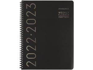8-1/4 x 11 70950X05 Contemporary Black Large 2022 Weekly & Monthly Planner by AT-A-GLANCE 