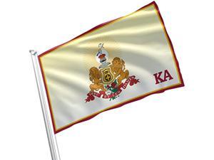 Kappa Alpha Order Licensed Flag 3X5 Feet For Home, Business, Basement, Garage. Durable 100% Polyester, Metal Grommets For Hanging, Printed On Demand (Kappa Alpha Order # 1)