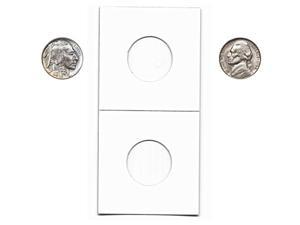 Coin Flips For Nickels, 100 Count, Brand Cardboard And Mylar 2"X2" Paper Coin Holders