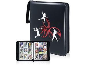Waterproof Trading Card Binder, Storage Book With 3 Rings, 720 Double Sided Pocket Album Compatible With Amiibo, Yugioh, Mtg And Other Sport Cards (Threeball, 9 Pocket)