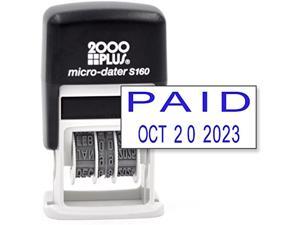 Cosco 2000 Plus SelfInking Date Office With Paid Phrase  Date  Blue Ink MicroDater 160 12Year Band