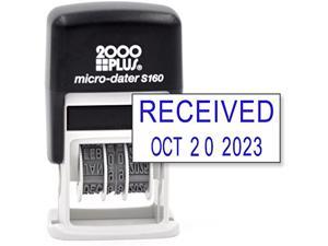 Cosco 2000 Plus SelfInking Date Office With Received Phrase  Date  Blue Ink MicroDater 160 12Year Band