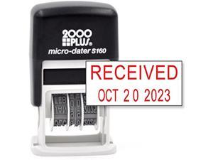 Cosco 2000 Plus SelfInking Date Office With Received Phrase  Date  Red Ink MicroDater 160 12Year Band