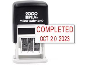 Cosco 2000 Plus SelfInking Date Office With Completed Phrase  Date  Red Ink MicroDater 160 12Year Band