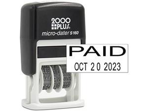 Cosco 2000 Plus SelfInking Date Office With Paid Phrase  Date  Black Ink MicroDater 160 12Year Band