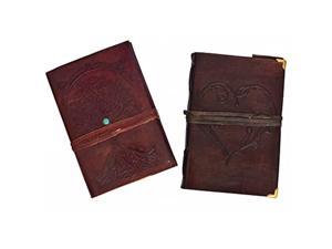 Leather Journal Gift Set with Antique Leather Bookmark + Pen, Handmade  Writing Notebook 7x5 Inches Unlined Leather Bound Daily Notepad for Men for