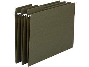100% Recycled Fastab Hanging File Folder, 1/3-Cut Built-In Tab, Legal Size, Standard Green, 20 Per Box (64137)