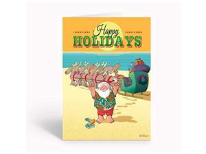 Happy Holiday Greetings From The Beach  18 Beach Christmas Cards  Envelopes